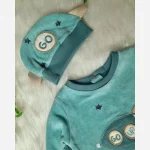 سرهمی مخمل نوزادی ایندیگو طرح شاتل - Image 4