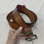 کمربند چرمی مردانه چرم صنعتی پهنای 3.5 سانت در چهار رنگ مختلف - تصویر 3