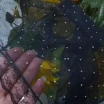 مینی اسکارف مجلسی نگین دار دور دانتل تل دار زنانه سایز 70×70 مشکی - تصویر 4