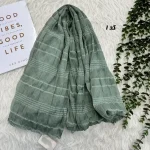 شال نخی حریر کاغذی قواره بزرگ 190 در 65 سانتیمتر بدون لغزش و آبرفت - Image 3