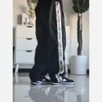 شلوار اسلش بگ بغل نوار مشکی جنس فلازت سایز بزرگ - Image 6