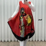پیراهن ساحلی زنانه نخی فری سایز مناسب تا سایز 52 - Image 4