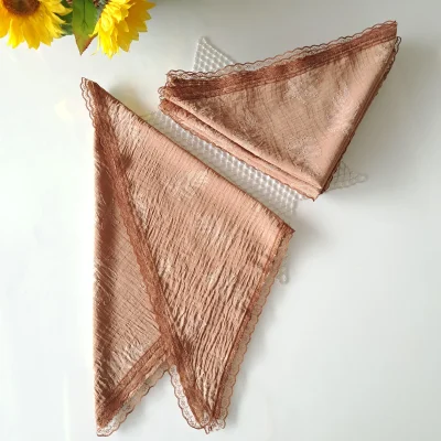 مینی اسکارف سه گوش نخی طرح کاج رنگبندی متنوع ابعاد 120 در 80