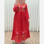 پیراهن گلدوزی هندی بلند SH7581 - تصویر 2