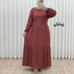 پیراهن ساحلی زنانه مدل ترلان نخی فری سایز کمر بنددار - Image 4