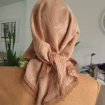 مینی اسکارف سه گوش نخی طرح کاج رنگبندی متنوع ابعاد 120 در 80 - Image 8
