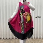 پیراهن ساحلی زنانه نخی فری سایز مناسب تا سایز 52