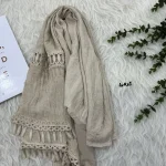 شال نخ پنبه دستک دار قواره 190 در 75 سانتیمتر بدون چروک و پرزدهی - Image 5