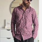 پیراهن آستین بلند مردانه نخی سایز M تا XXL رنگی - Image 6