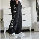 شلوار اسلش بگ جردن دمپا گت دار رنگ مشکی پارچه گلکسی اسپان سایز XXL XXXL - Image 5