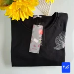 بلوز زنانه نخی آستین بلند رنگ مشکی - Image 8