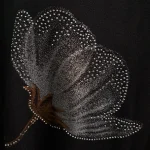 بلوز زنانه نخی آستین بلند رنگ مشکی - Image 11