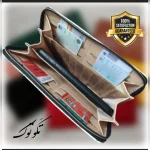 کیف پول و کیف موبایل دستی زنانه رویه چرم خارجی ابعاد 21 در 11 سانتیمتر - Image 2