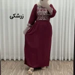 پیراهن ساحلی نخی زنانه مدل الهه فری سایز مناسب تا 44 با کمربند - Image 4