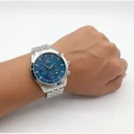ساعت مچی مردانه استیل الکس مارتین صفحه آبی طرح سه موتور با تقویم و موتور ژاپن - تصویر 4