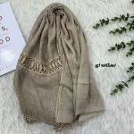 شال نخ پنبه دستک دار قواره 190 در 75 سانتیمتر بدون چروک و پرزدهی - Image 6