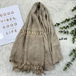 شال نخ پنبه دستک دار قواره 190 در 75 سانتیمتر بدون چروک و پرزدهی - Image 7