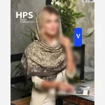 روسری نخی کشمیر قواره 120 دور دست دوز بهاره - Image 8