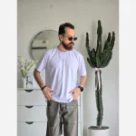 تیشرت مردانه و زنانه آستین کوتاه جنس پنبه سوپر در رنگهای سفید و مشکی سایز XL تا XXXL - Image 4