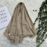 شال حریر دور نوار قواره بزرگ 85 در 210 سانتیمتر بدون لیز خوردن - Image 10