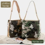 کیف زنانه چرم مصنوعی زیپدار بند بلند روزمره مهمانی - Image 7