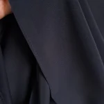 شومیز زنانه کرپ سرمه ای آستین بلند سایز 1 و 2 - Image 4