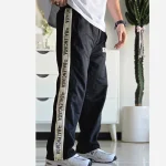 شلوار اسلش نیم بگ بغل نوار بالنسیاگا مشکی فلازت سایز XL XXL XXXL - Image 8
