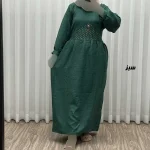 پیراهن ساحلی زنانه جنس صوفیا گلدوزی شده فری سایز مناسب تا 44 - تصویر 4