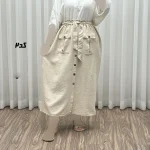دامن زنانه نخی مدل پرایا فری سایز مناسب تا 48 - تصویر 4