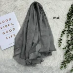 شال حریر دور نوار قواره بزرگ 85 در 210 سانتیمتر بدون لیز خوردن - Image 8