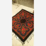 روسری ترکمنی اصل پشمی پاولوا پوساد مدل جیمی قواره بزرگ مناسب پاییز زمستان بهار