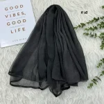 شال حریر ساده وارداتی قواره 190 در 80 سانتیمتر کد 1966 - تصویر 9
