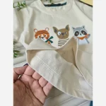 ست تیشرت و شلوارک راحتی بچگانه پسرانه طرح حیوانات جنس نخ پنبه اعلا سایز 2 تا 7 سال - Image 2