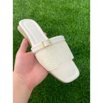 دمپایی زنانه روفرشی فانتزی مدل Roze با رویه چرم و زیره سبک