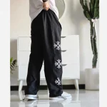 شلوار اسلش بگ کروم هارتز رنگ مشکی جنس گلکسی اسپان سایز XXL و XXXL - Image 5
