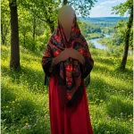 روسری ترکمنی اصل پشمی پاولوا پوساد مدل جیمی قواره بزرگ مناسب پاییز زمستان بهار - تصویر 4
