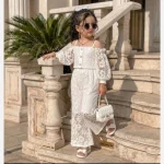 ست شومیز و شلوار دانتل دخترانه مناسب 2 تا 8 سال، سایزبندی 40 تا 60 - Image 2