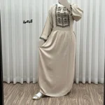 پیراهن ساحلی نخی زنانه مدل ساره 2 کد 1756 فری سایز با کمربند - تصویر 11