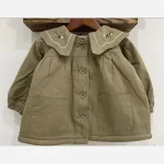 پالتو دخترانه شیک خوش پوش کتان گلدوزی شده سایز 1 تا 6 سال - Image 6
