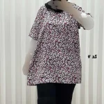 تیشرت نخی زنانه و دخترانه دکمه دار چهارفصل سایز بزرگ - Image 11