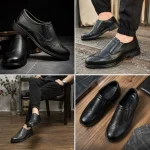 کفش مردانه رسمی هشترک کشی چرم راحتی روزمره کلاسیک - Image 6