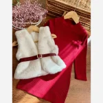 ست سارافن و ژیله دخترانه کبریتی 3 تکه مناسب 2 تا 8 سال - Image 6