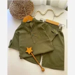 ست دو تکه بلوز و شلوارک لینن اسپرت دخترانه و پسرانه سایز 2 تا 8 سال - Image 19