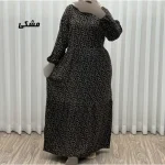 پیراهن ساحلی زنانه نخی گلریز فری سایز مناسب تا سایز 46 با کمربند - Image 2