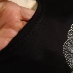 بلوز زنانه نخی آستین بلند رنگ مشکی - Image 12