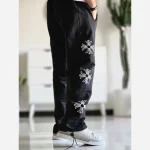 شلوار اسلش بگ کروم هارتز رنگ مشکی جنس گلکسی اسپان سایز XXL و XXXL - Image 3