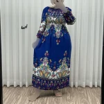 پیراهن ساحلی زنانه مدل ورشو نخی فری سایز مناسب تا سایز 48 - Image 5