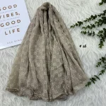 شال حریر مجلسی طرح گوچی قواره 190 در 80 سانتیمتر کد 1964 - Image 2