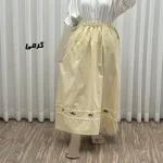 دامن لینن نچرال گلدوزی شده زنانه فری سایز مناسب تا 46