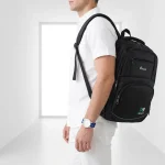 کوله پشتی برزنت فول آپشن جیب دار با پورت USB و هندزفری - تصویر 3